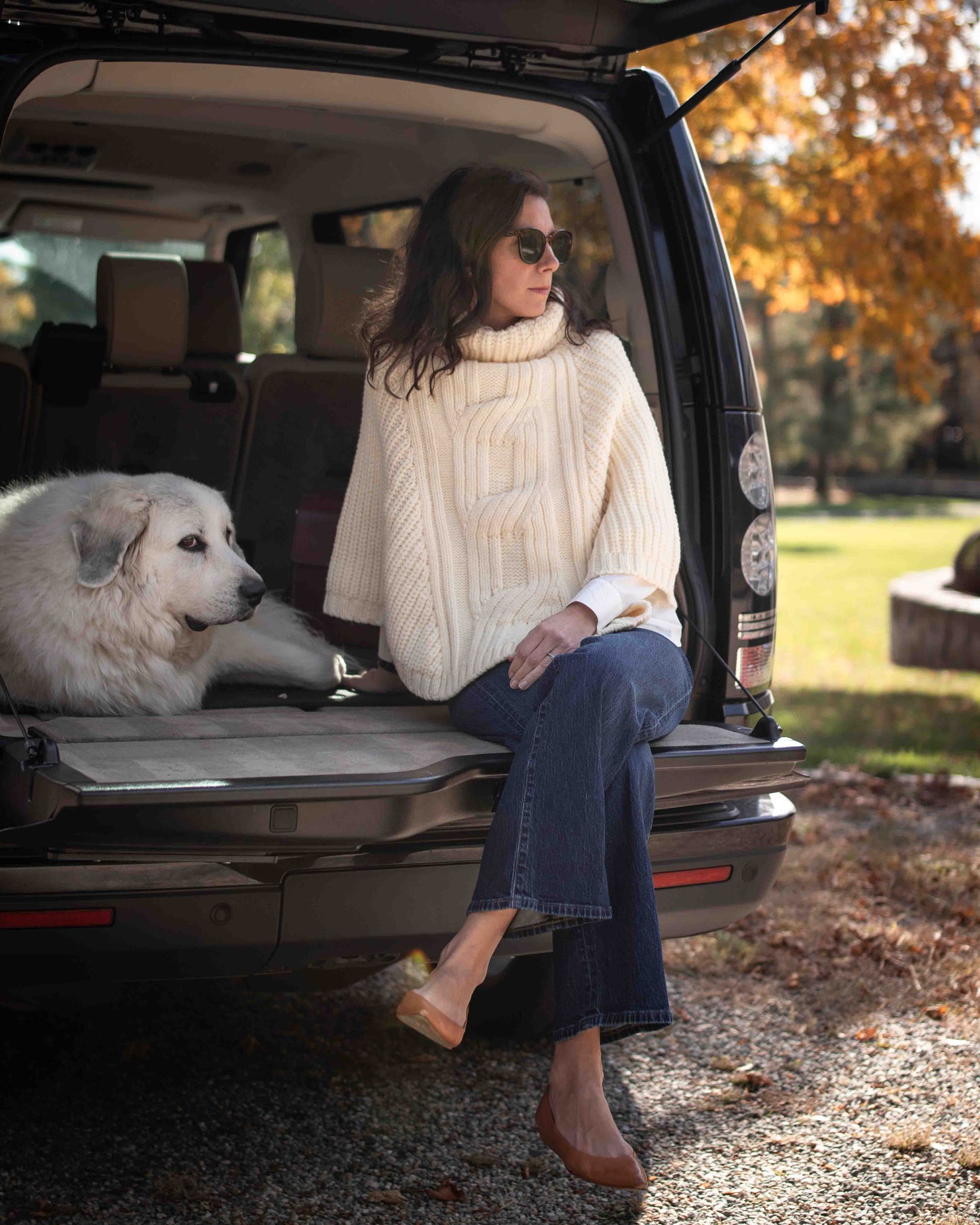 Fireside Poncho in Parsnip