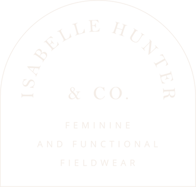 Isabelle Hunter & Co's latest collection on display, embodying timeless elegance and functionality for women who shoot.